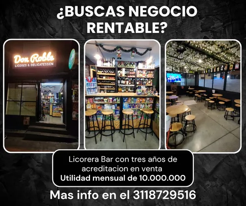 Negocio Rentable Licorera Bar