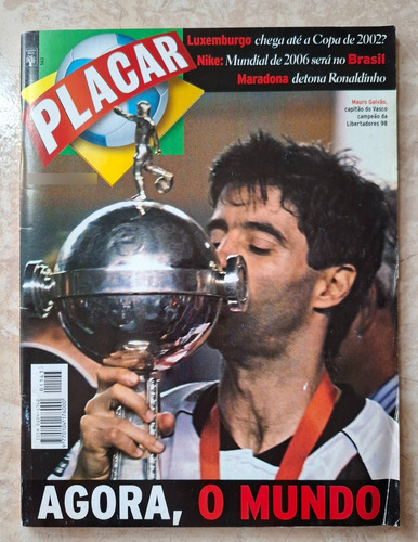 Revista Placar # 1143 Pôster Vasco Campeão Libertadores 1998 (Usado)