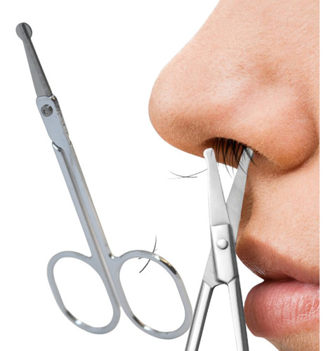 Tijera Para Bigote Y Nariz De Punta Recta Acero Inoxidable