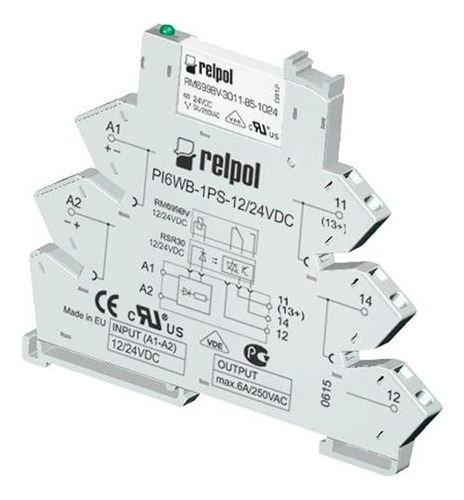 Rele Ultradelgado Slim 5 Pines 24vdc+base Relpol