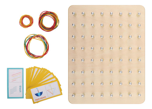 Madera Set Shape Puzzle Matrix Geometry Board Para 3 4 5