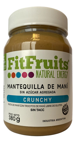 Fit Fruits Mantequilla De Mani Crunchy 380gr