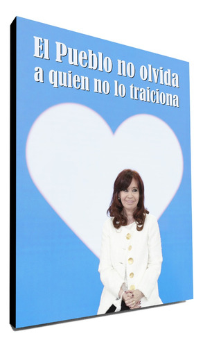 Cuadro Cristina Fernandez Kirchner Peronismo Pueblo 40x30 Cm