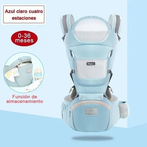 Imagen 3 de 8 de Mochila Porta Bebes Ergonómica Asiento Multifuncional 6 En 1