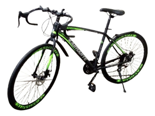 Bicicleta De Ciclismo Rodado 26,5 Negro Con Verde 22209