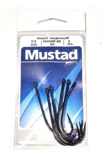 Anzuelos Mustad 34043 7/0 X Sobre De 6 Unidades. Noruegos