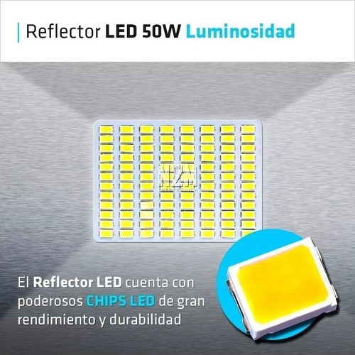 Imagen 4 de 10 de Reflector Led 50w Blanco Frio Bajo Consumo Alta Potencia Foco Exterior