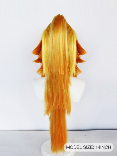 . Peluca De Cosplay Zenitsu Agatsuma, Anime Demon Slayer