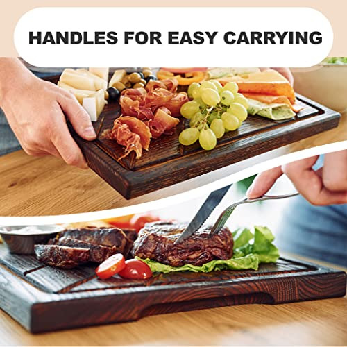 Tabla De Madera De Roble Macizo Para Servir Filete, Plato Pa