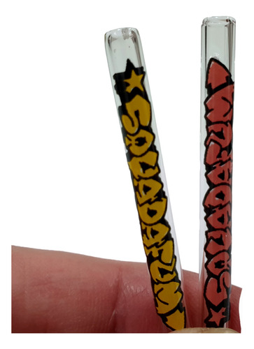 4 Piteiras Vidro Longa Glass Tips 6mm E 5mm Bocal Redondo