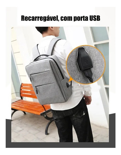 Mochila Ejecutiva Impermeable Para Macbook Premium Com Usb