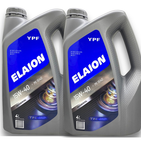 Aceite Elaion F10 15w40 X 8 Litros 2 Bidones Ypf Multigrado