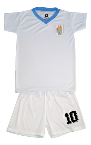 Camiseta + Short Uruguay 1986- Niños.
