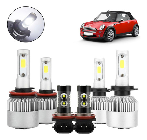 Luz Alta/baja/niebla Kit Faros Led 8000lm Para Mini