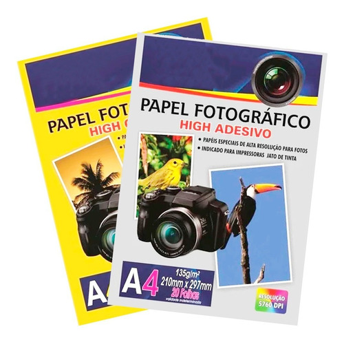 Kit Papel Fotográfico Adesivo + Papel Fotográfico
