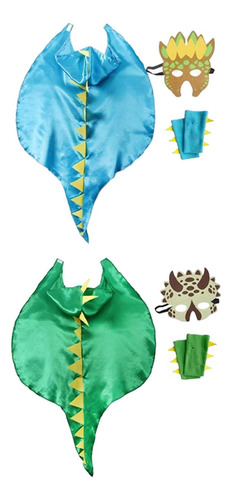 Disfraz De Dinosaurio De 2 Piezas Capa De Halloween Dragon