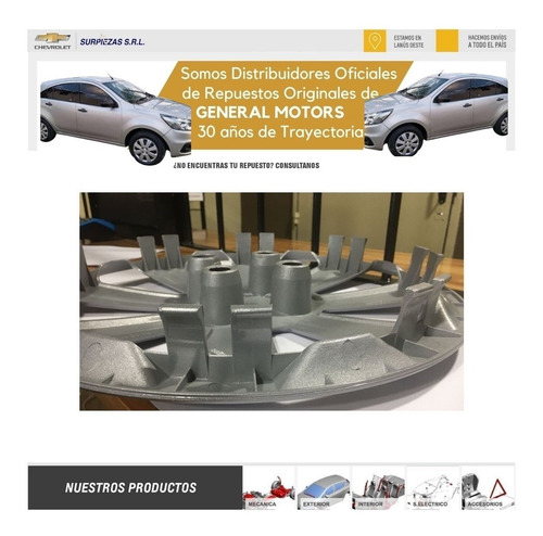 Imagen 6 de 8 de Taza Rueda Chapa Chevrolet Agile 2010/ R15 8 Rayos Original