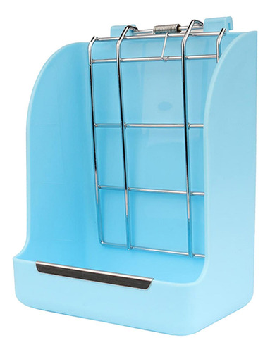 Plástico Colgante Heno Rack Cuenco Alimentador De Azul