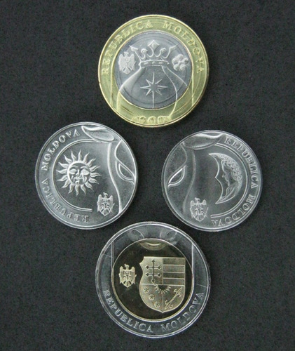 Moldávia Set 4 Moedas Fc - Formam Cabeça De Touro 2018 /2022