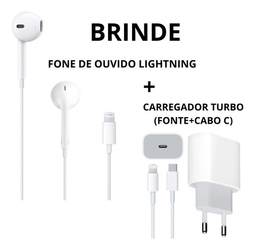Iphone 11 128gb Dual Sim + Carregador Turbo E Fone Apple Branco (Recondicionado)