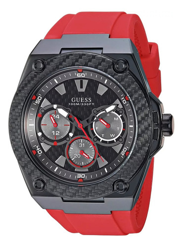 Reloj Hombre Guess U1049g6 Cuarzo Pulso Rojo