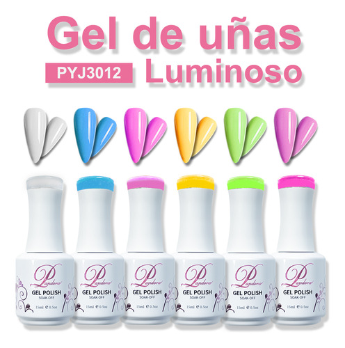 Pandoragel Luminoso En La Oscuridad De 15 Ml, 6pcs