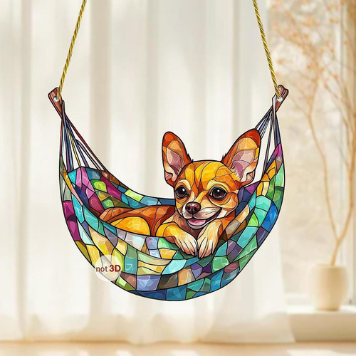 Adorno Colgante De Ventana De Perro 2d, Decoración De Pared