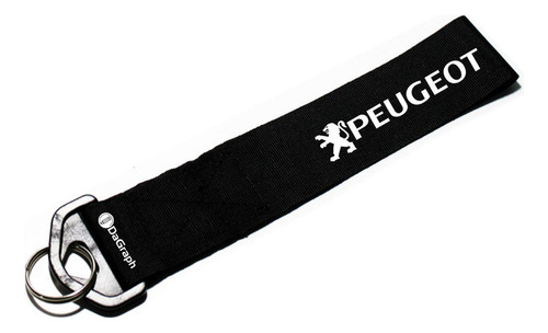 Llavero Cinta 20 X 4 Cm Peugeot 504 Negro