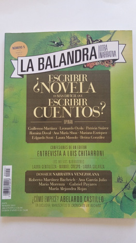 Revista La Balandra Nº5 Novelas Es Mas Dificil Que Cuentos?