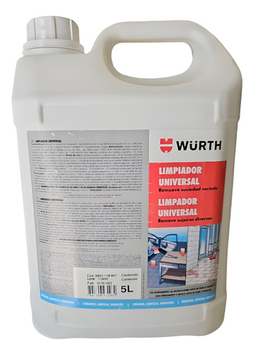 Apc Limpiador Universal Wurth 5l