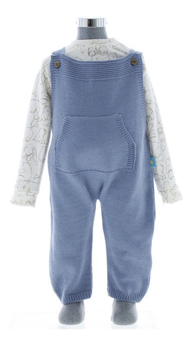 Conjunto Mameluco Bebe Overol Color Azul 3236 0 A 2 Años