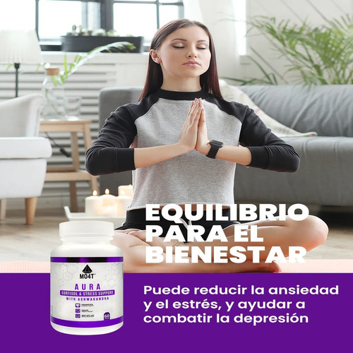 Imagen 6 de 7 de Aura Mo4t - Fórmula Anti Estres Y Soporte De Cortisol