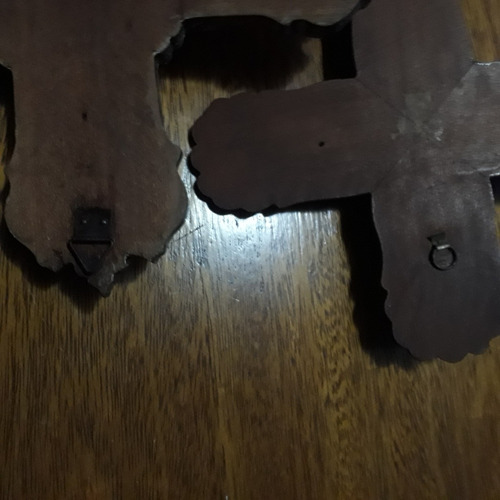 Imagen 7 de 7 de Cruz Antigua C/cristo Madera/bronce. Lote X 2
