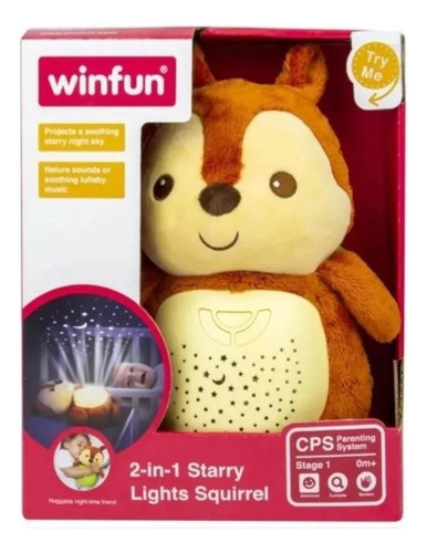 Juguete Bebe Ardilla Con Proyector Luces Y Sonidos Winfun