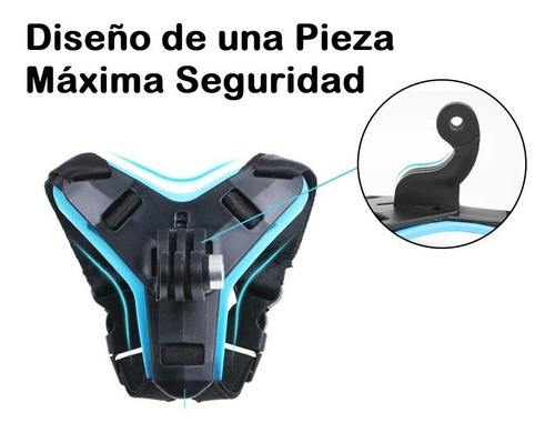 Arnés Para Casco Motocicleta Ajustable Gopro Sjcam Sony