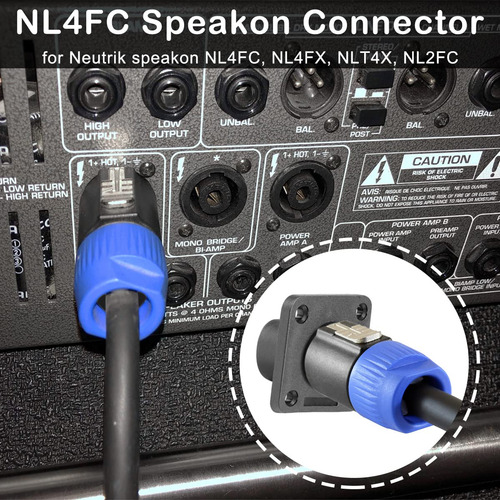Nl4fc Conector De Audio Speakon 4 Polos Macho Enchufe H...