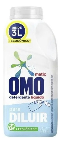 Detergente Liquido Para Diluir Omo 500ml Rinde 3lts Pack X3