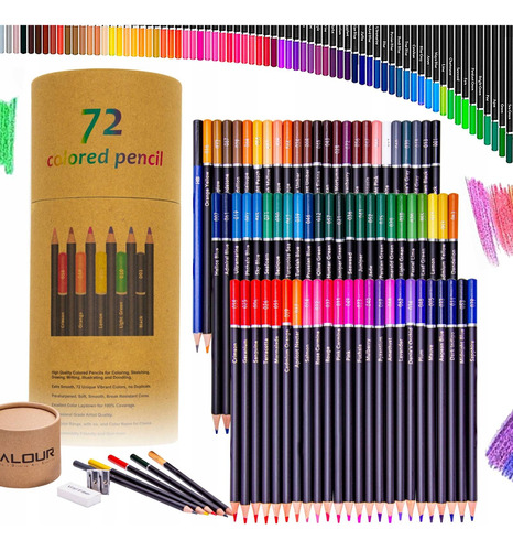 Set 72 Lapices Colores Arte Profesional A Base Aceite Dibujo
