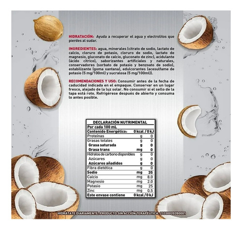 Bebida Rehidratante Suerox Coco 10 Pzs De 630 Ml C/u