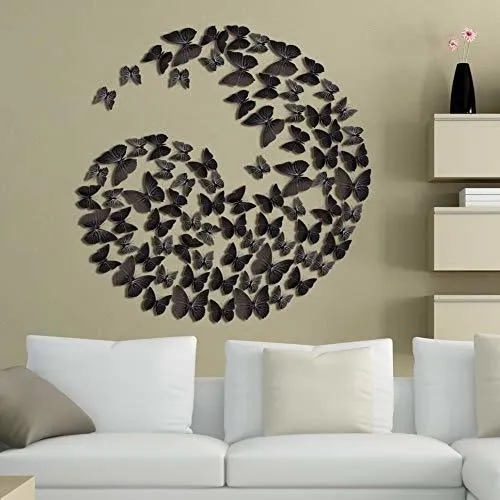 Mariposas 3d Adhesivas Para Pared - 60 Uds.