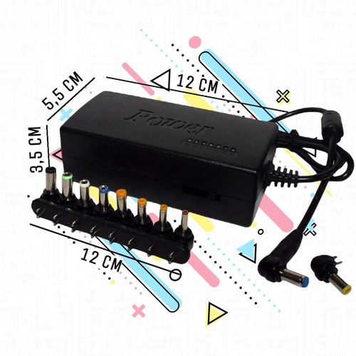 Imagen 2 de 4 de Cargador Universal Notebook- 9 Puntas/12-24v/120w
