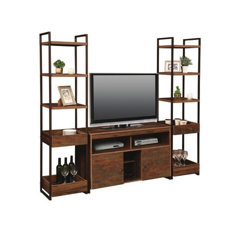 Imagen 1 de 5 de Librero Morgan - Nogal Antique Këssa Muebles