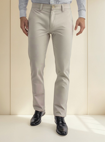 Pantalón Recto Hombre De Algodón