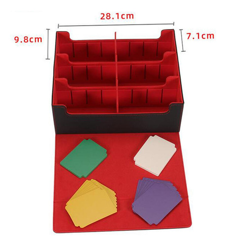 Caja De Baraja De Cartas Coleccionables, Soporte Negro Rojo