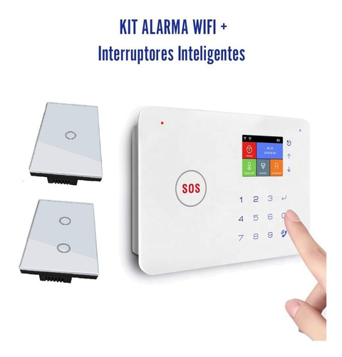 Kit Alarma Gsm/wifi +domótica + 2 Interruptores Inteligentes