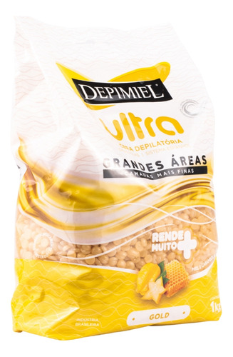 Kit 3 Cera Depilatória Pérola Corporal Mel Gold Depimiel