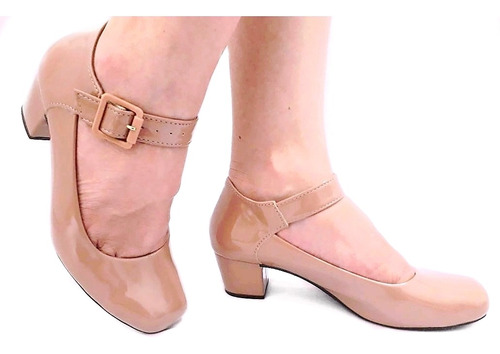 sapato lilha shoes feminino confortavel salto baixo grosso