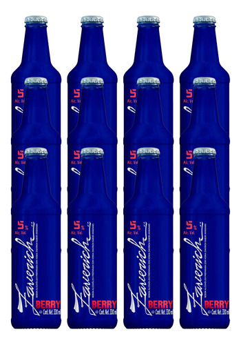 Pack De 12 Bebida Preparada Zaverich Berry 330 Ml