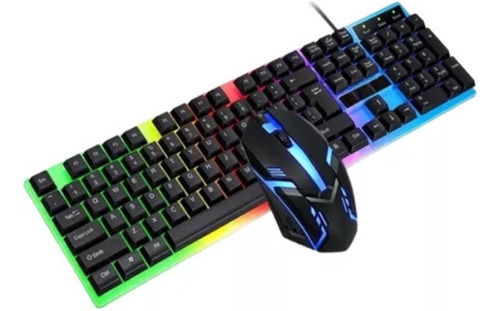 Kit Teclado Y Mouse Gaming Gamer Luminoso Luces Pc Laptop