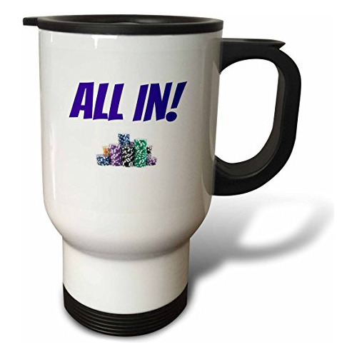 Vaso - All In, Poker Chips Picture, Purple Lettering Travel 